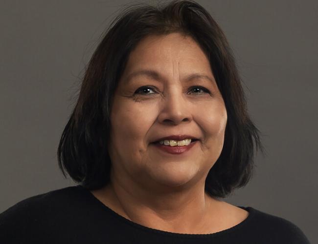 Photo of Frances Blackburn the school board Secretary